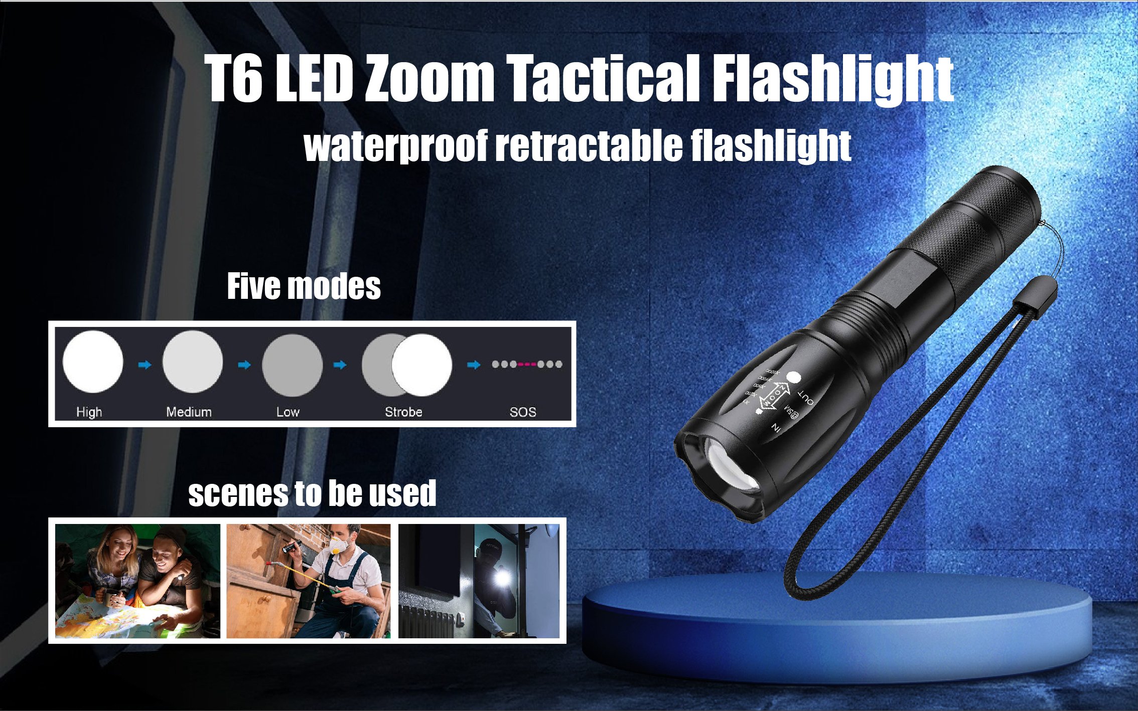 Multi function flashlight